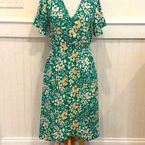 Sienna Sky Green Floral Midi Dress